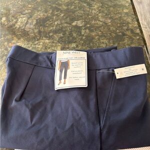 Nine West Dark Blue Ponte Flare Pants